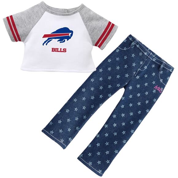 American Girl Doll NFL Buffalo BILLS FAN TEE + STARRY JEGGINGS Football Outfit! - Picture 1 of 13